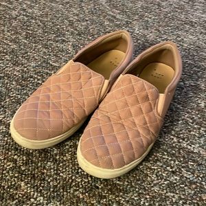 Pink Quilted Slip-ons